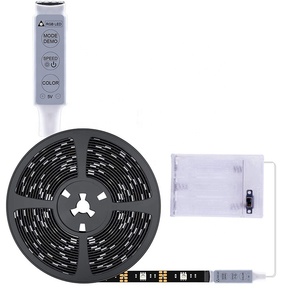 2 M 60 LED 4.5 V Pil LED Şerit Işık RGB Uzaktan Kumanda - Product Image 1