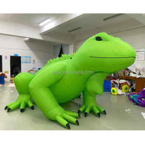 Khổng Lồ Màu Xanh lá cây <span class=keywords><strong>Inflatable</strong></span> iguanas mô hình phim hoạt hình với ánh sáng cho Đảng quảng cáo - Product Image 1