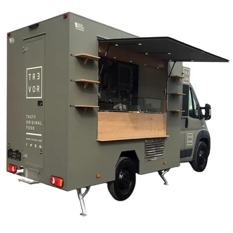 Neuer Preis Mobile Küche Hotdog BBQ Food Trailers Cart Ausgestattet US Standard Kaffee Eis Pizza ofen Fast Food Van Truck