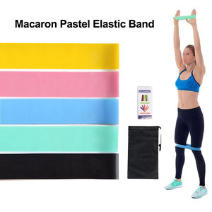 Logotipo impreso personalizado Gimnasio Fitness Látex natural Entrenamiento Ejercicio Antideslizante Lazo elástico ajustable 5PCs Resistencia Power Band Set - Product Image 2