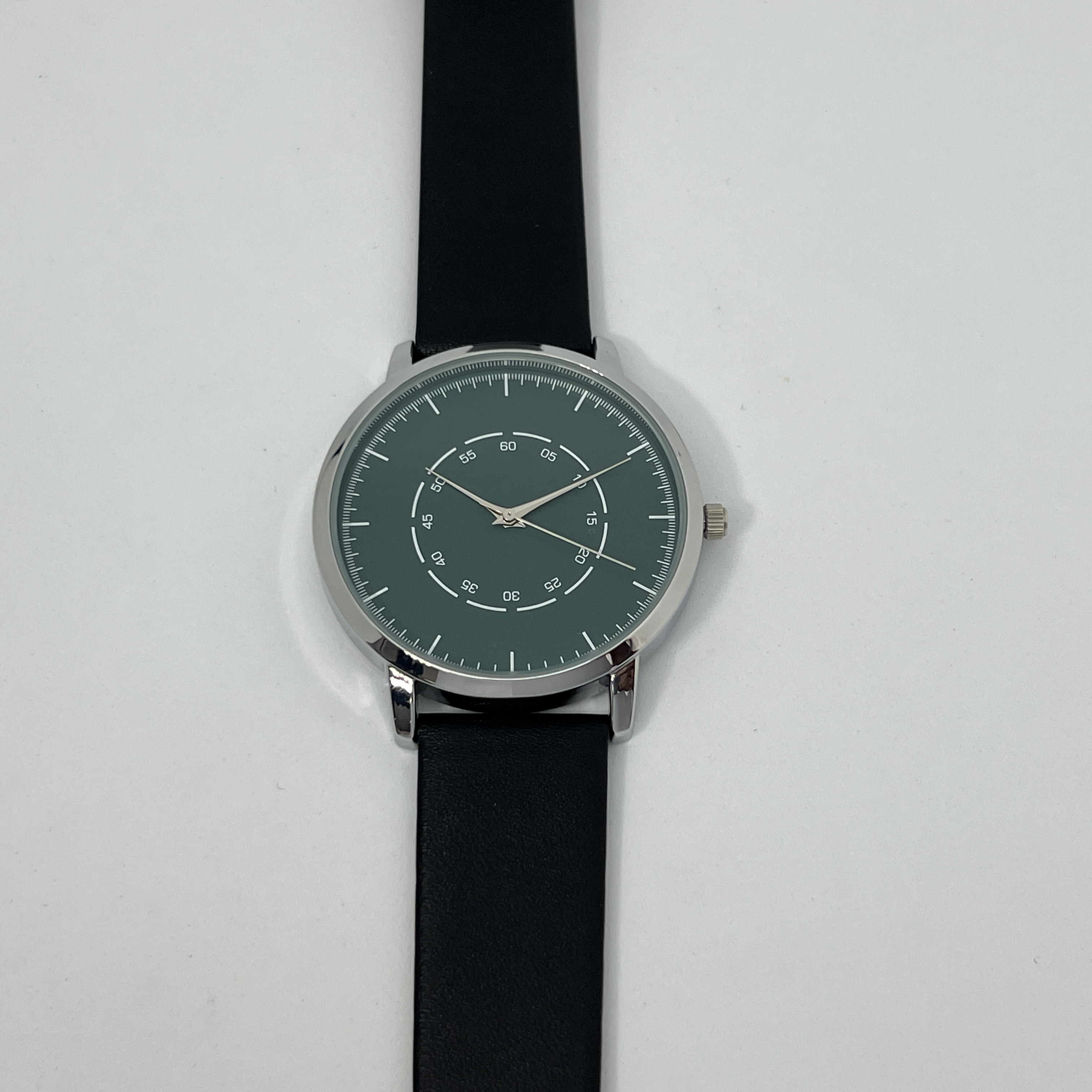 Silver / green / black