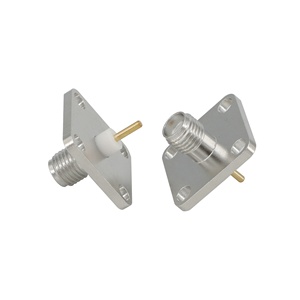 <strong>SMA</strong> Connectors <strong>SMA</strong> Female 4 Holes Panel Chassis Mount Flange Solder Cup Connector <strong>SMA</strong> Bulkhead Connector - Product Image 1