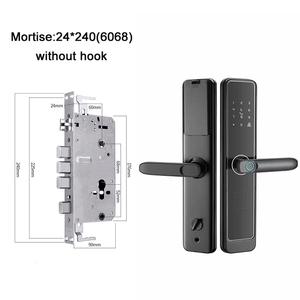 Sicurezza password elettrica fingerprint ttlock maniglia digitale telecomando serratura senza chiave serratura intelligente per porta in ottone in acciaio - Product Image 3