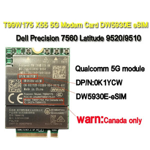 T99W175 5GNR M.2 5กรัมการ์ดโมดูล Sps L83053-005สำหรับ HP 840 850 G8 DW5930E-eSIM สำหรับ DELL 9520 9510สำหรับ ThinkPad X1 - Product Image 5