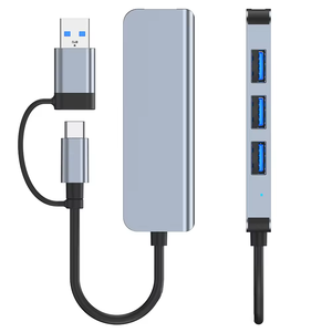 Concentrador de estación de acoplamiento de vídeo 4K HDTV con puertos VGA USB3.0 2 en 1 entrada tipo C adaptador USB3.0 para teléfonos móviles portátiles