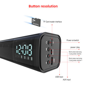 Nuevo subwoofer inalámbrico con pantalla LCD digital Q2 Bluetooth 5,0 10W 2200mAh sonido de graves pesados HIFI barra de sonido Bluetooth de alta calidad - Product Image 5
