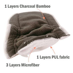Bebeğin nefes 5 kat çift payanda kömür bambu ekle bez nappy bebek bezi ekler körüklü sosyal olarak sorumlu - Product Image 3