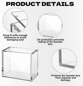 <span class=keywords><strong>Custom</strong></span> Fit Excepcional Claridade Booster Acrílico Caso Side Open Lid Secure Hold para PKMN Collectibles - Product Image 2