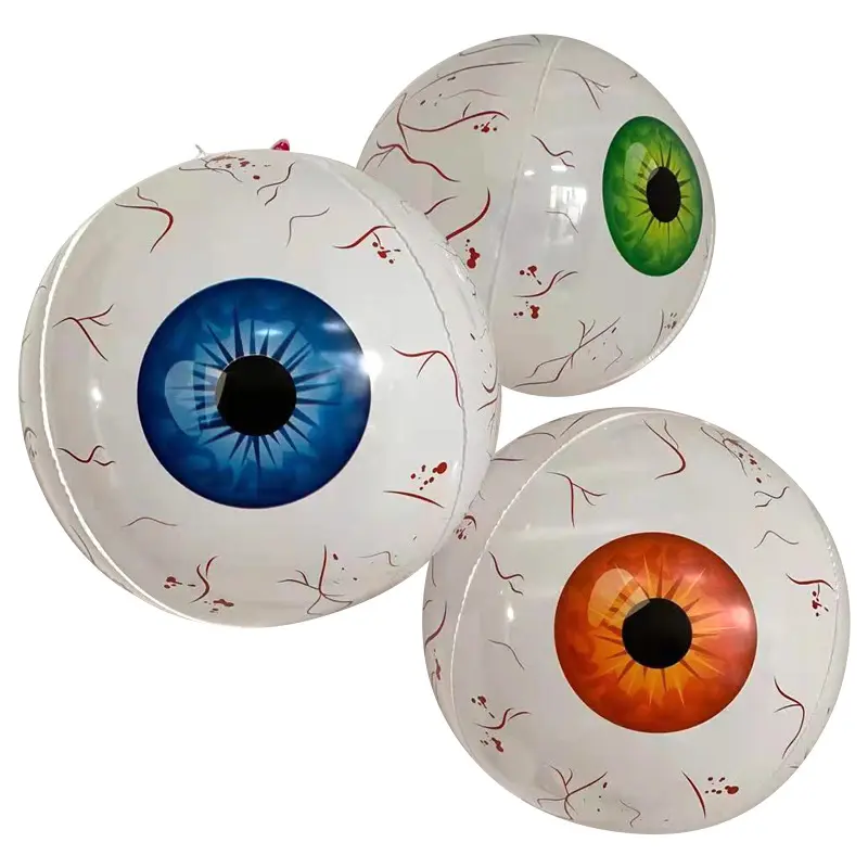Globo redondo de aluminio de 22 pulgadas 4d, globo de ojo para decoración de fiesta de halloween, juguete de regalo