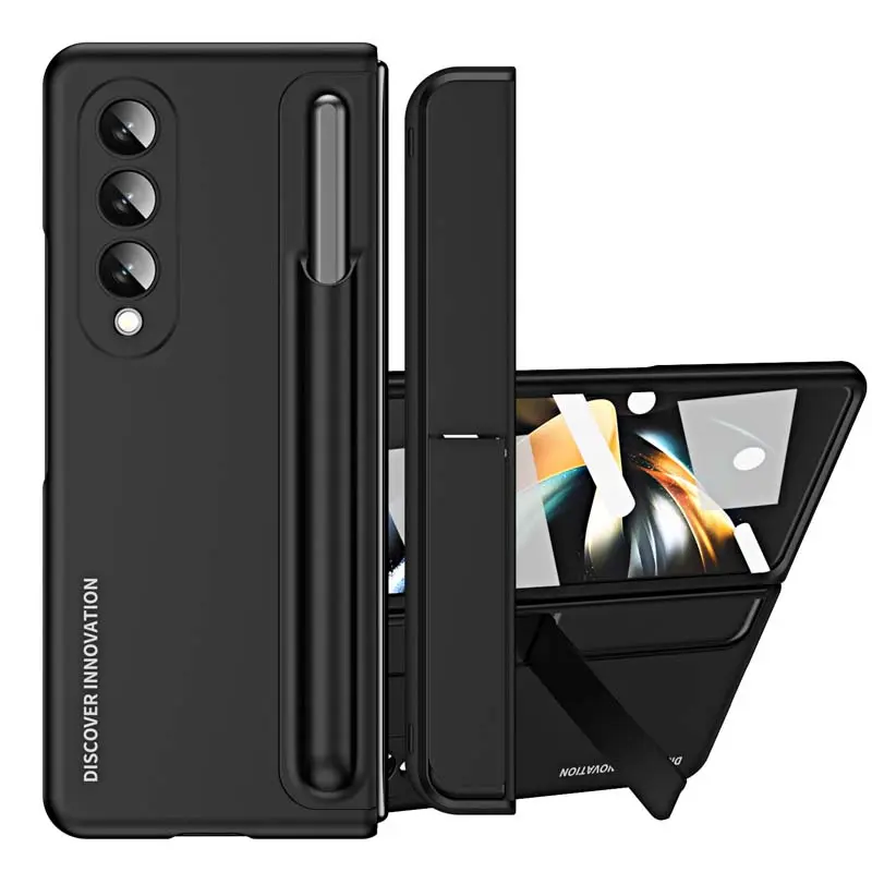 Casing Penutup Belakang Ponsel Desain Modul Slot Pena dengan Pelindung Lipat 2in1 Pabrikan untuk Samsung Galaxy Z Fold4