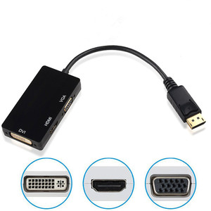 3合1显示dp至高清mi + dvi + vga适配器电缆 - Product Image 3