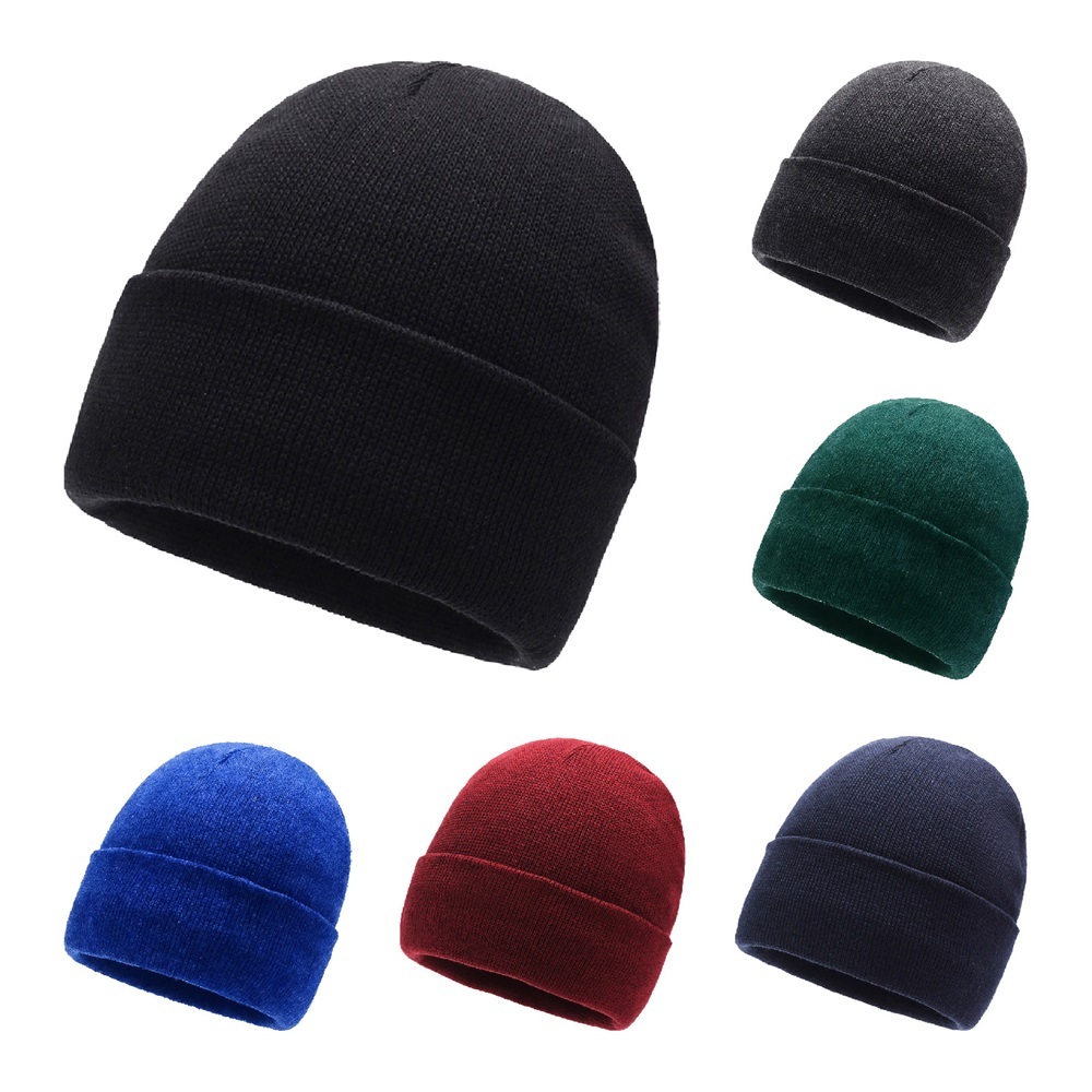 Custom Logo Knitted Beanie Hat Winter Warm Gift