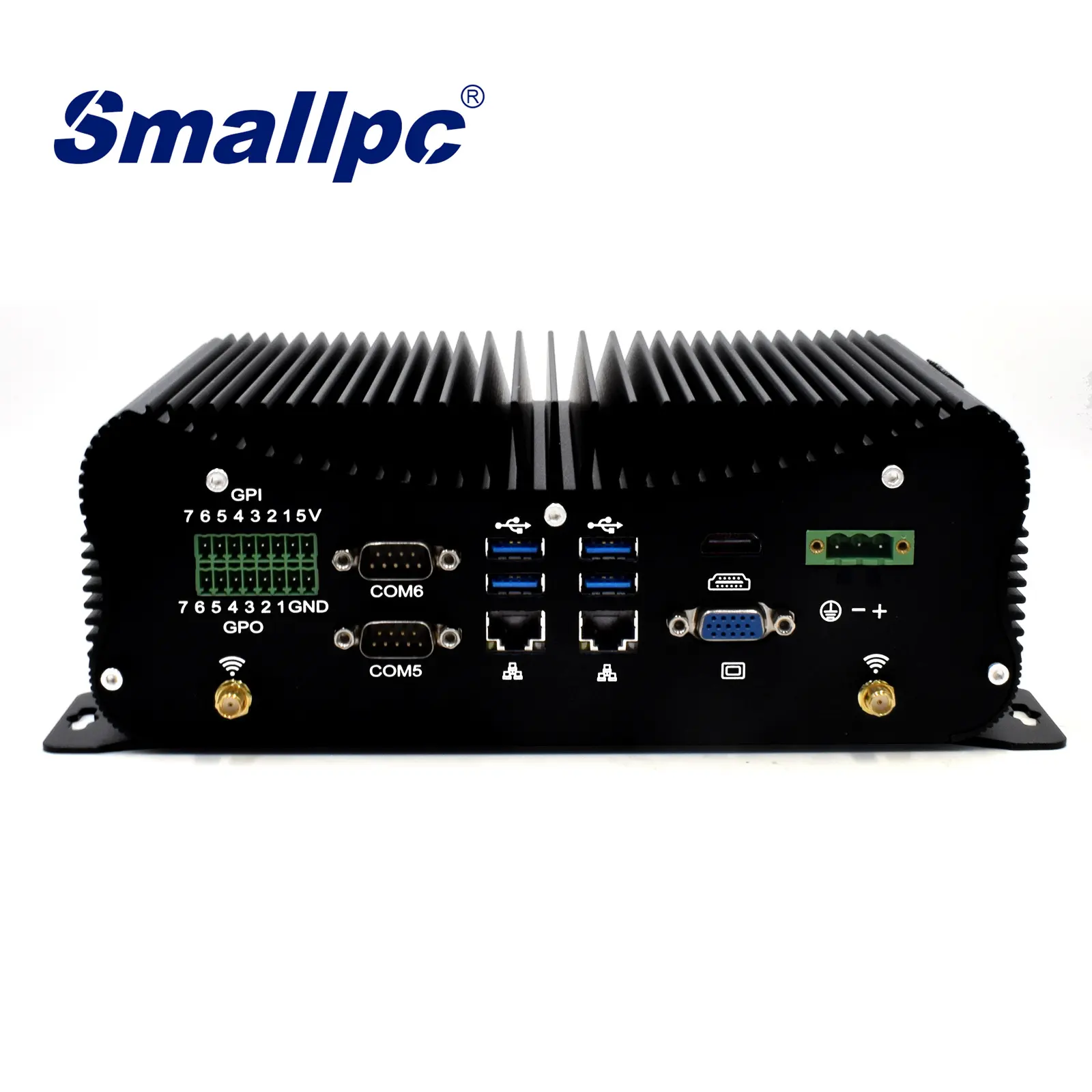 Smallpc Máy Tính Để Bàn Lõi 8 Nuc HD-MI2.0 Nền Tảng Pc Mini DP Dual 4K 2 RS232 4 RS485 Com Máy Tính Công Nghiệp Mini I5 8265U 2xddr4 32G
