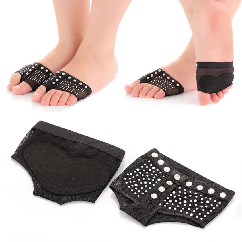 Balé meia-sapatos feminino, sola macia proteção para pata e pé, ferramenta de cuidados com os pés para meninas ha00753