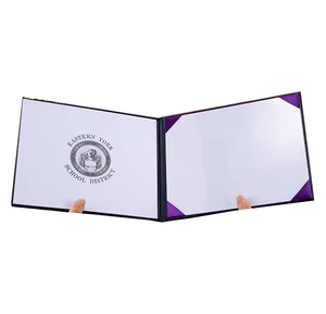 Özel A4 moda deri sertifika sahipleri klasik karton dosya kağıt sertifika klasörü - Product Image 1