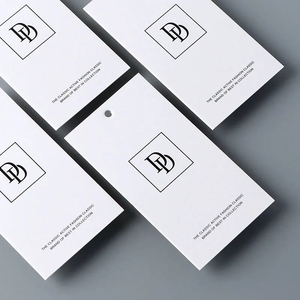 Luxury <strong>Custom</strong> Design <strong>Printing</strong> Name Logo Paper Garment Hangtag Labels Clothing Hang <strong>Tags</strong> With <strong>String</strong> - Product Image 5