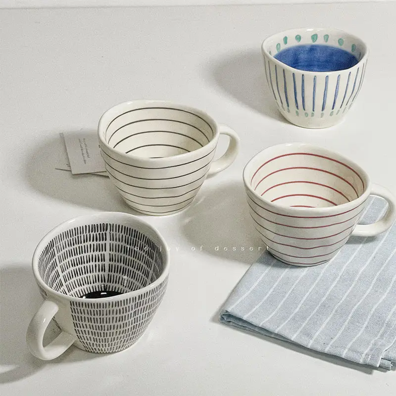 Lelyi Instagram японская ручная прессованная нестандартная керамическая кружка, овсянка, чашка для завтрака