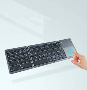 Teclado inalámbrico ultrafino portátil de tres pliegues con Trackpad portátil Oficina Aprendizaje Teléfono móvil Tablet Teclado universal - Product Image 1