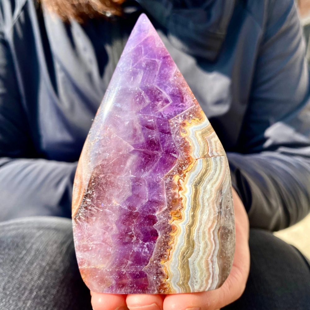 Amethyst Agate Teardrop