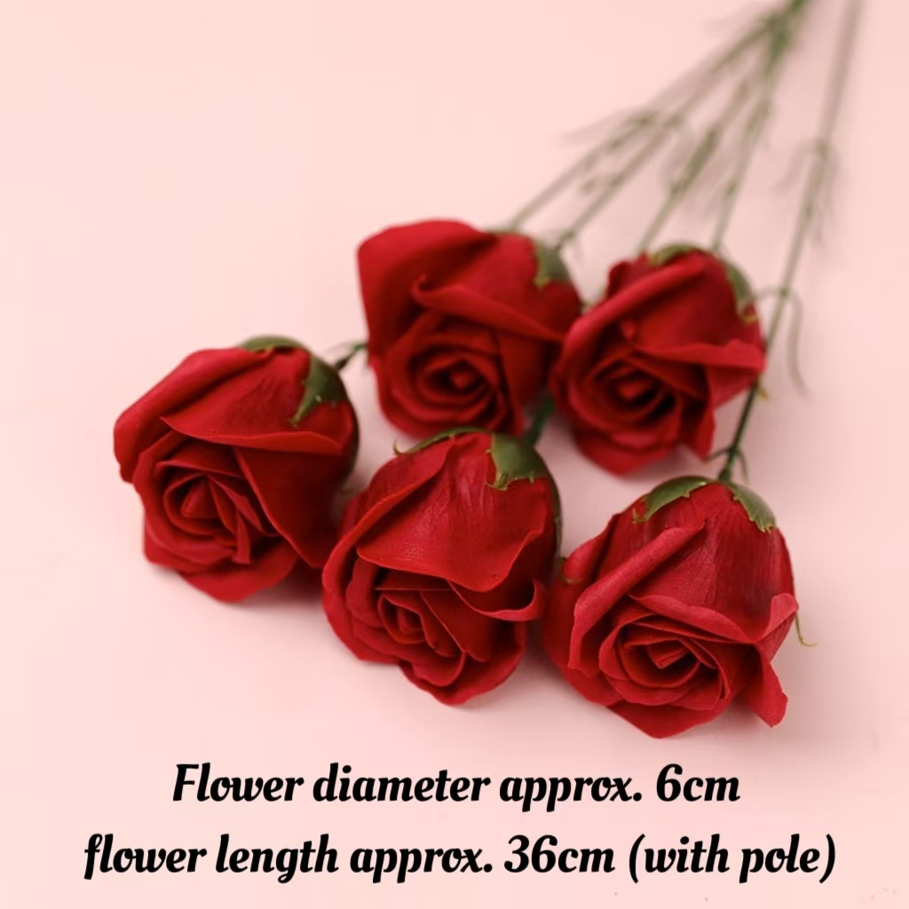 Rose vin rouge roses rouges 5pcs