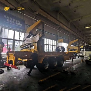 מכירה חמה 3-סרנים שמאלה מטען צד lifter 37 טון מעלית צד להרים מנוף חצי טריילר עבור 20 רגל מיכל 40ft