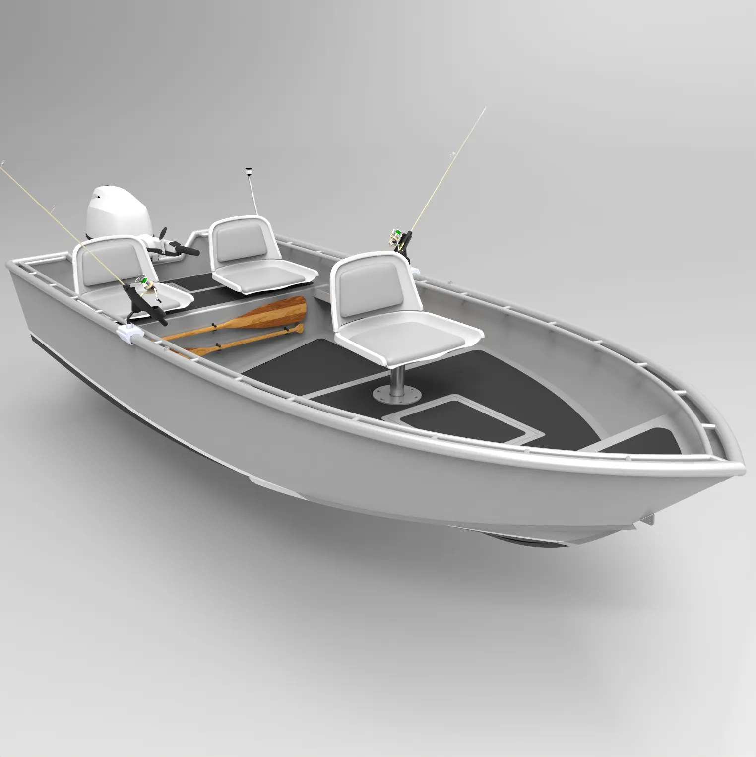 2023 el más nuevo Kinocean 15ft pequeño V velocidad inferior aleación de aluminio barcos de pesca a la venta