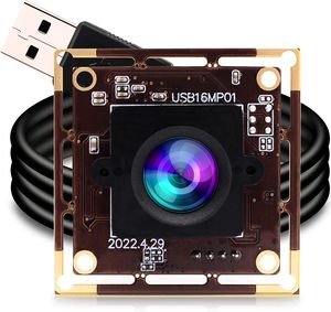 Modulo fotocamera USB ELP 16MP con obiettivo da 75 gradi senza distorsione CMOS IMX298 USB2.0 Video Raspberry Pi Web PC Camera per stampante 3D - Product Image 1