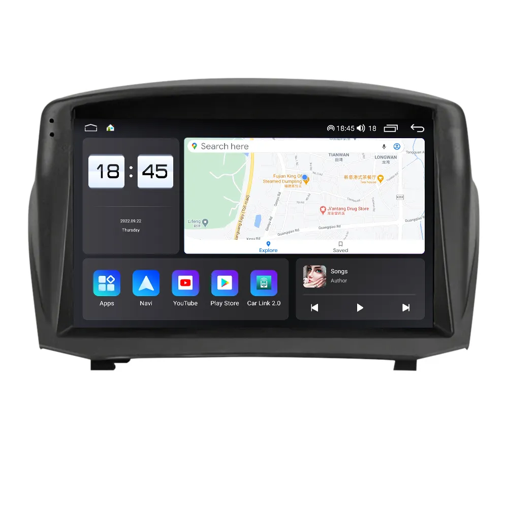 M6 pro tela de painel de carro universal, para ford fiesta mk6 2008-2019 cantão rádio gps android