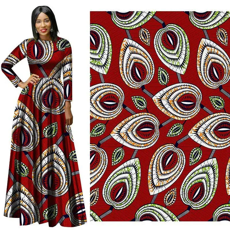 Venda quente 100% algodão poliéster OEM cera padrão múltiplo impressão personalizada étnica impressa tecido de cera africana macia