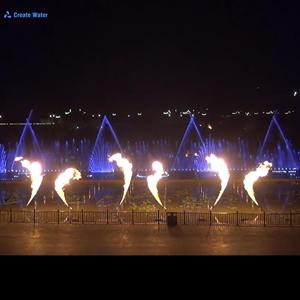 Fuente de agua de baile musical Fuente de baile musical de agua flotante Fuente de agua flotante de música de Lago