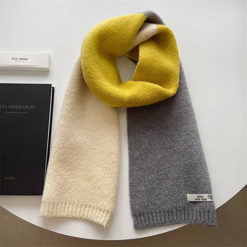 SC-364 высокого качества; Сезон осень; Популярные модели; Продавать подарок шарф из кашемира с разноцветными шнурками цвета шаль толстый зимний шарф