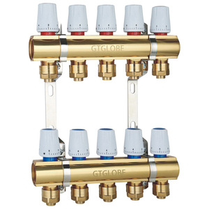 Hot Sales Brass Floor Heating Pex Plumbing Manual Manifold Simple Modern Design with 220v Voltage
