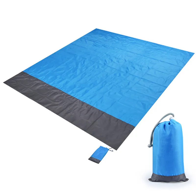 Manta de playa ligera de 2m x 2,1 m, tapete de pícnic portátil para exteriores, colchoneta plegable para dormir para acampar