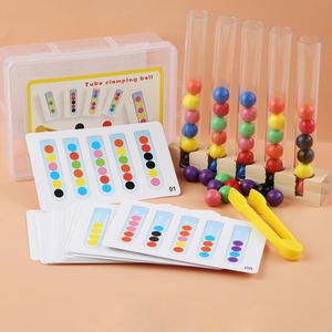 Bán buôn CE CPC vui Clip hạt Xếp Chồng Đồ chơi trẻ em hài hước màu sắc phù hợp với trò chơi trau dồi sự kiên nhẫn Ống kẹp bóng trò chơi - Product Image 4