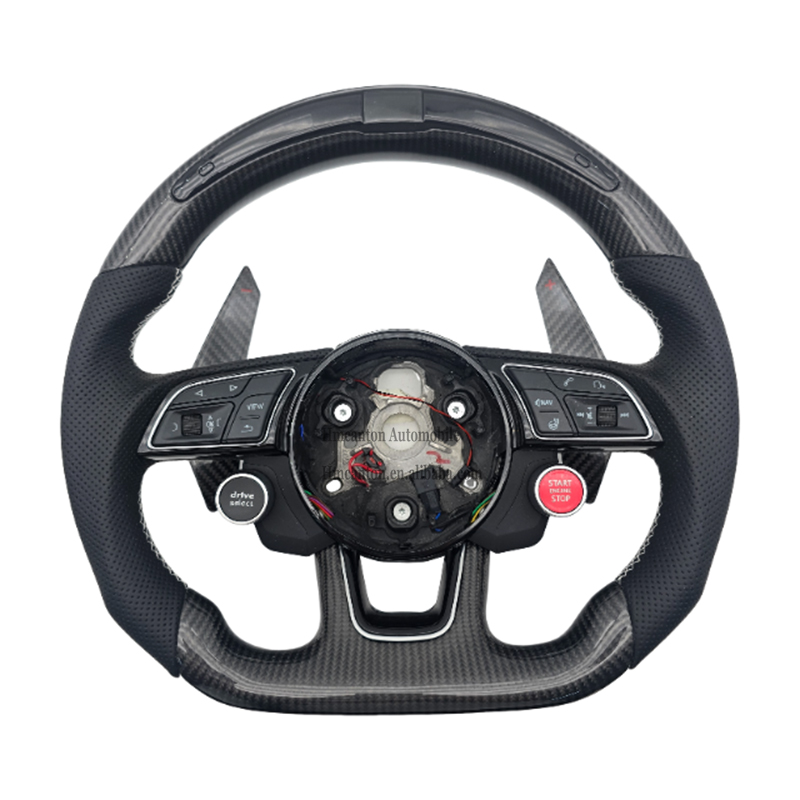 คาร์บอนไฟเบอร์ + หนังพรุน + ไฟ LED + เย็บสีขาว