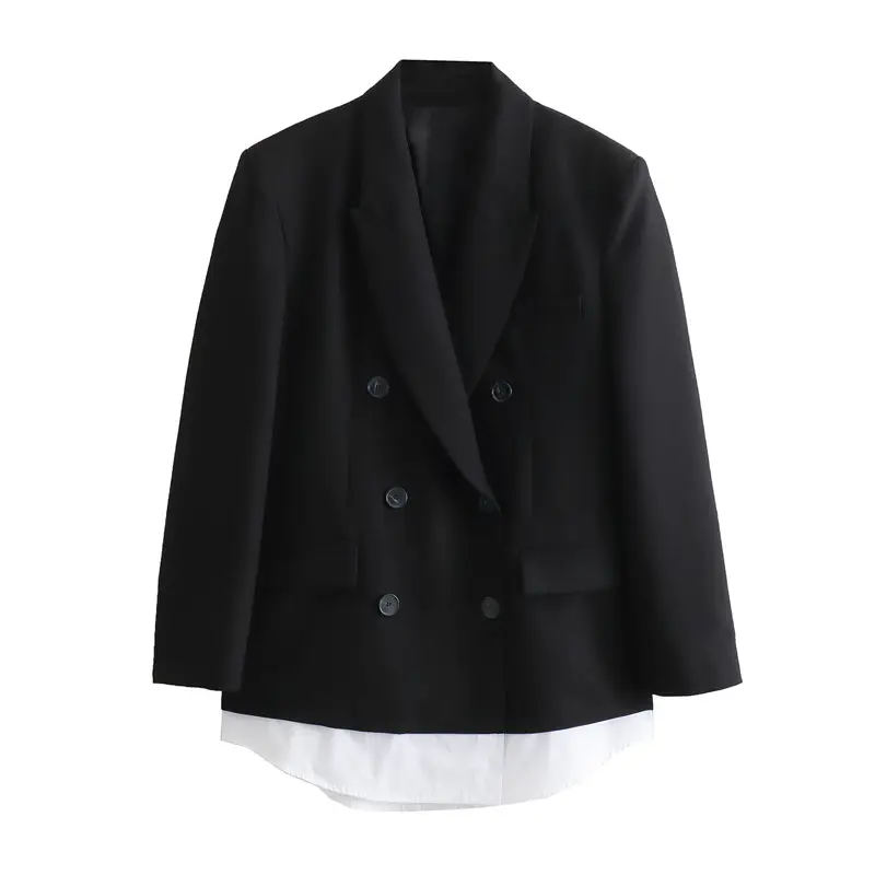 Damen 2024 Frühjahr neue Mode Blazer Mantel langärmlig Damen-Oberbekleidung chic langärmlig Freizeitjacke Blazer