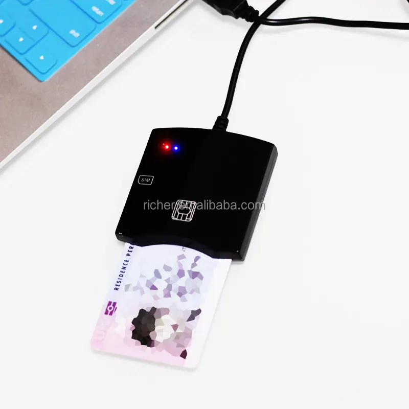 ISO 7816 USB SIM EMV ICC เครื่องอ่านบัตรสมาร์ทเครื่องอ่านบัตรเดบิตและนักเขียน