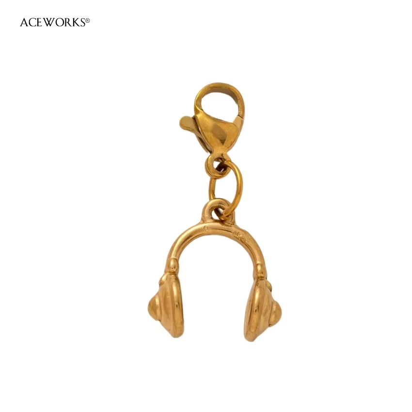 Headphone Charm - Gold