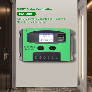 LCD-Display PWM Solar regler 12V/24V 10A 20A PWM Solar laderegler Für alle Batterien - Product Image 2