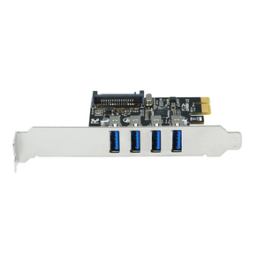 การ์ดขยาย PCIe 5Gbps ไปยัง4พอร์ต USB3.2 USB3.1 USB3.0 Gen 1พร้อมตัวยึดครึ่งโปรไฟล์ต่ำ - Product Image 2
