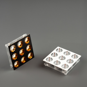 2-tones Multi Lens 9 in 1 <strong>Leds</strong> 24 36 38 Degree Side Length <strong>90mm</strong> square Embedded Mounted Spotlight - Product Image 1