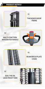 Elektrischer Paletten stapler Automatischer elektrischer Gabelstaplers tapler mit Spreiz gabeln auf Lager - Product Image 4