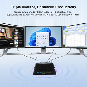 Industrial Mini Desktop Micro <strong>Computer</strong> with 64GB DDR4 RAM and GPIO Dual LAN Fanless Supports Win 11 <strong>Embedded</strong> Desktop PC - Product Image 6