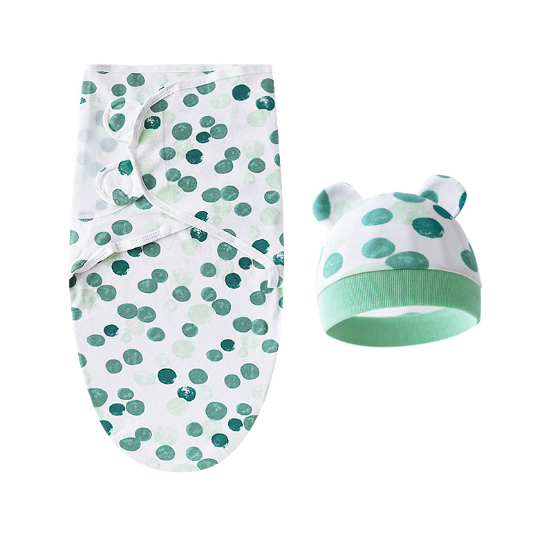 Lange à pois verts + bonnet