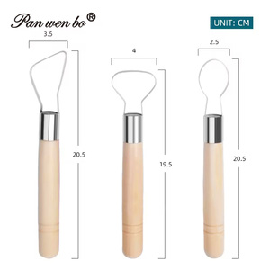 Panwenbo เครื่องขูดเซรามิก3ชิ้นเครื่องมือทำโมเดลดินเหนียวแบบ DIY เครื่องมือตัดเซรามิกเครื่องมือสร้างแบบจำลองดินเหนียวขนาดใหญ่ - Product Image 2