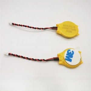 CR2032 sikke hücre 180mAh 210mAh 240mAh 3V düğme pil ile 3m yapışkan bant ve bağlayıcı Molex 51021 - Product Image 3