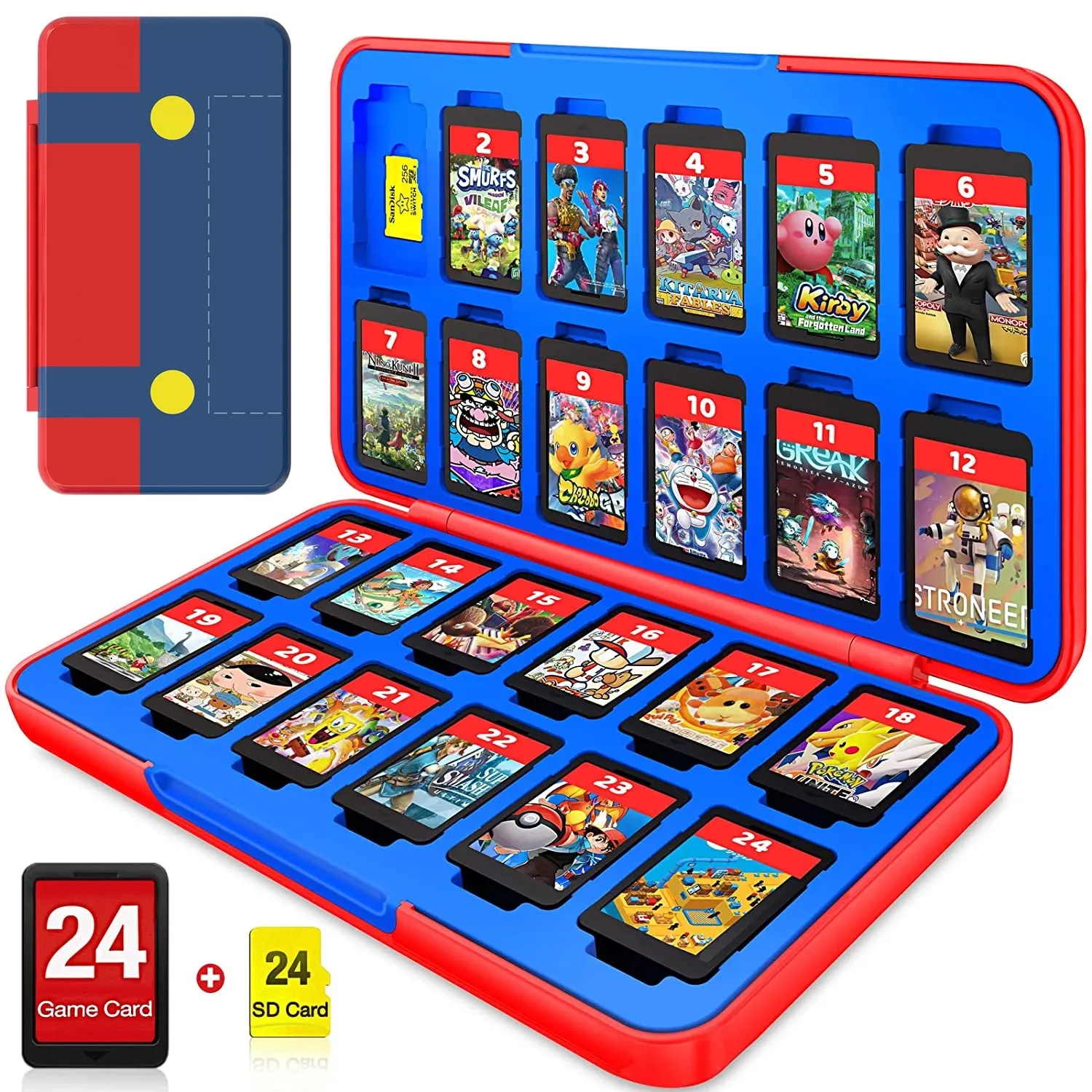24 in 1 carte da gioco antiurto custodia per giochi accessori di archiviazione per Nintendo Switch custodia rigida per carte da gioco custodia protettiva