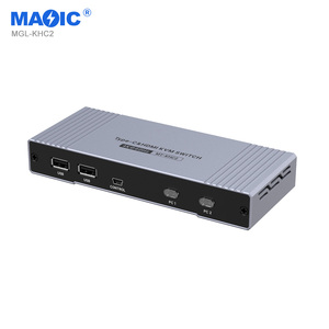 4k 60hz USB 2.0 C型HDMI KVM切换器2端口HDMI KVM切换器，用于笔记本电脑显示器