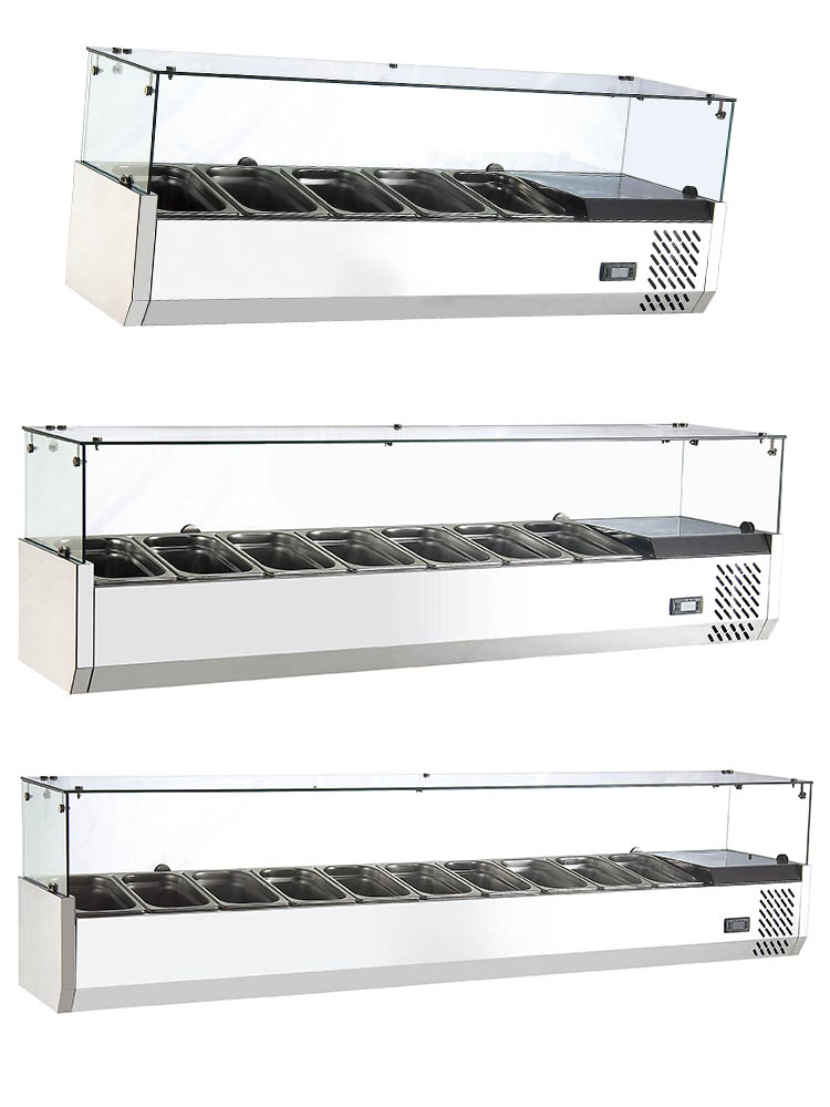 1200L Commercial salad bar counter display fridge refrigerator