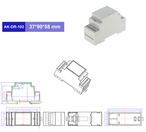 SZOMK PC Enclosure Plastic <strong>Box</strong> Electronic PCB PLC Connector Terminal Block Din Rail Enclosure - Product Image 4